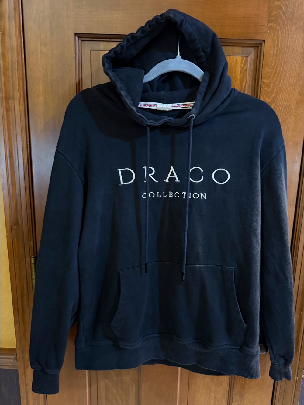 Draco Collection Black Hoodie Sweatshirt Heavyweight Streetwear Mens Size M